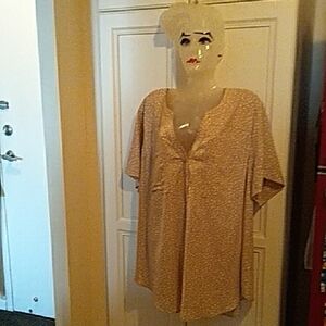 Torrid Cream Blouse Polka Dots Sz 3